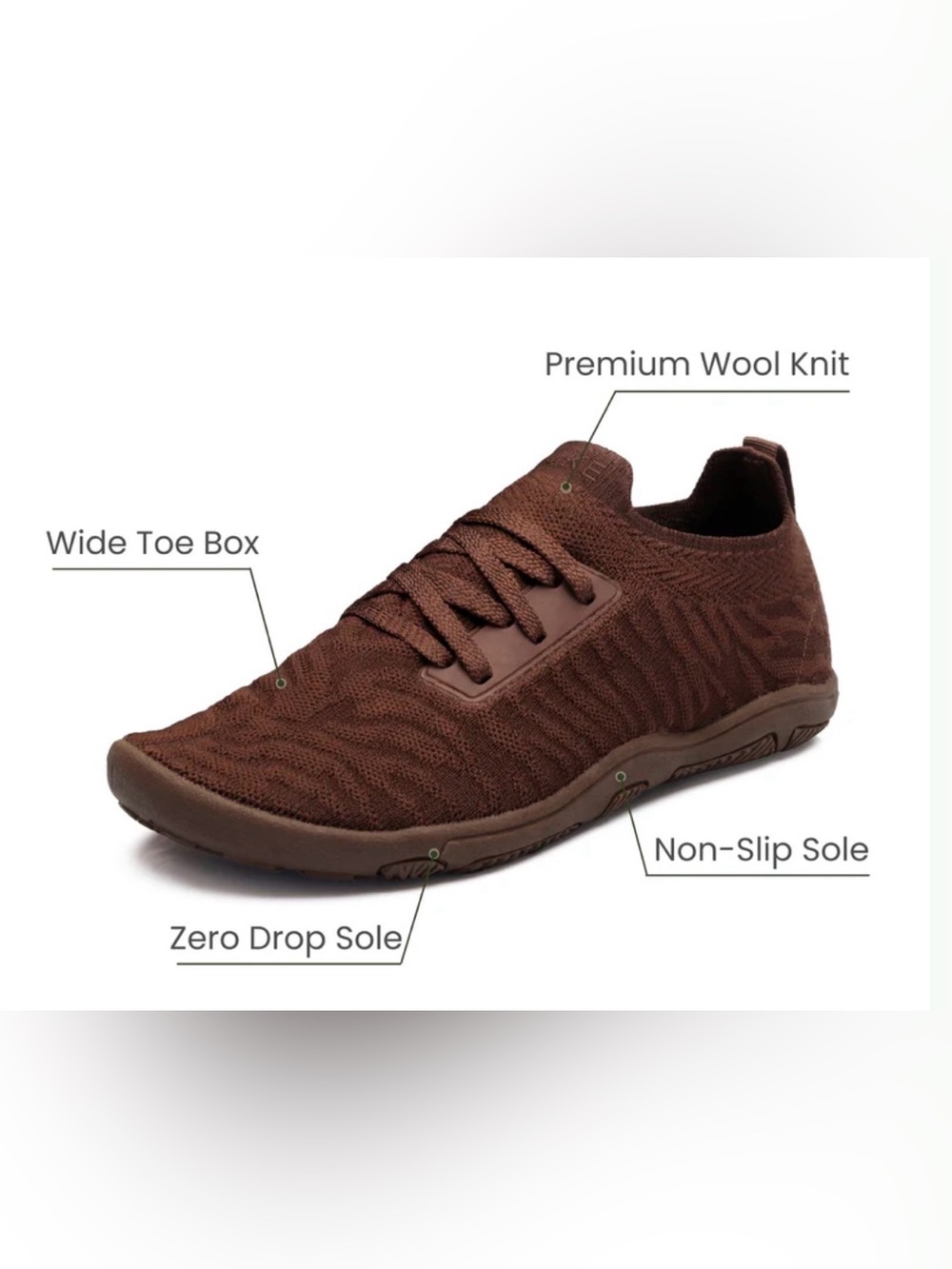 Hike Footwear Comforto Max Stretch Soft Barefoot Shoes Men's 10 - 10.5 Brown - Picture 10 of 10